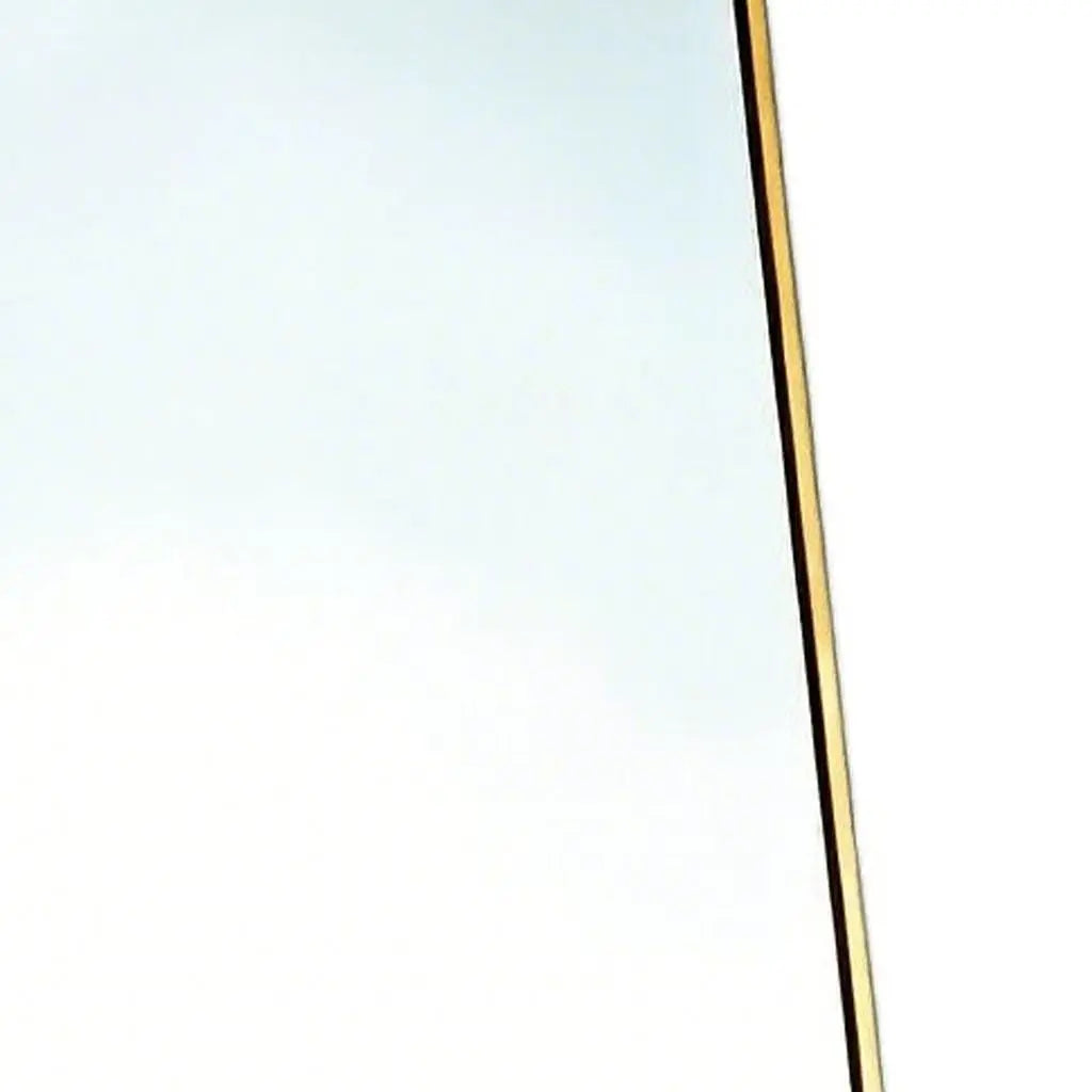 67" Gold Aluminum Freestanding And Wall Mounted Framed Full Length Mirror Homeroots Bed & Bath