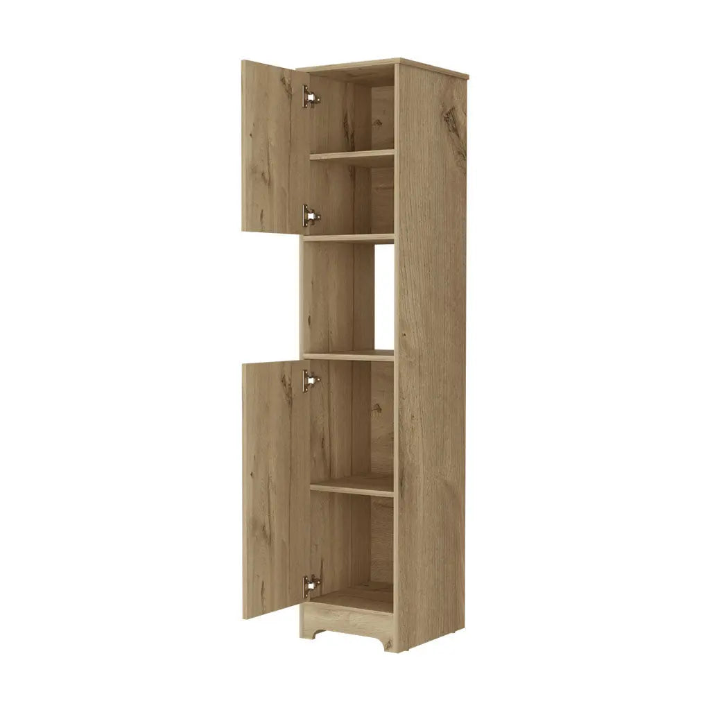 68" Light Brown Wood Accent Cabinet With Two Doors Homeroots Kitchen & Dining