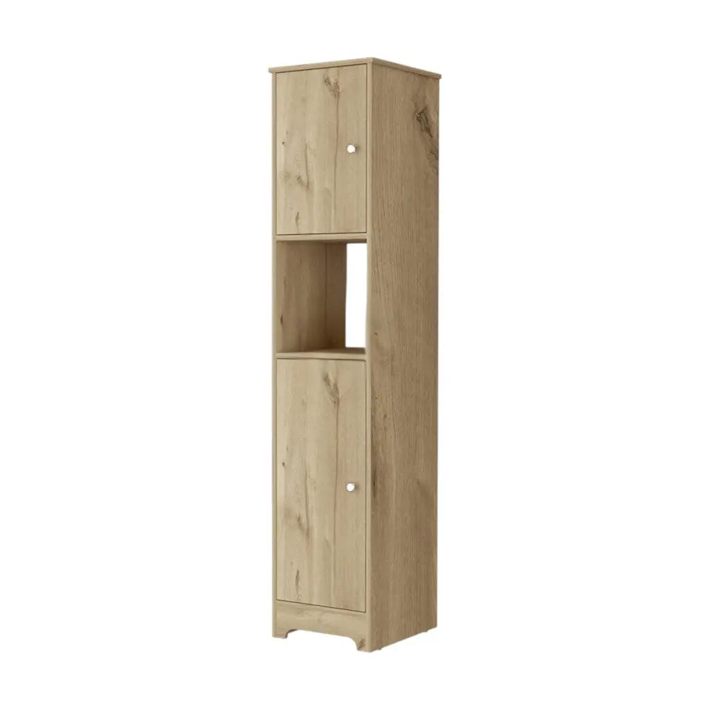 68" Light Brown Wood Accent Cabinet With Two Doors Homeroots Kitchen & Dining