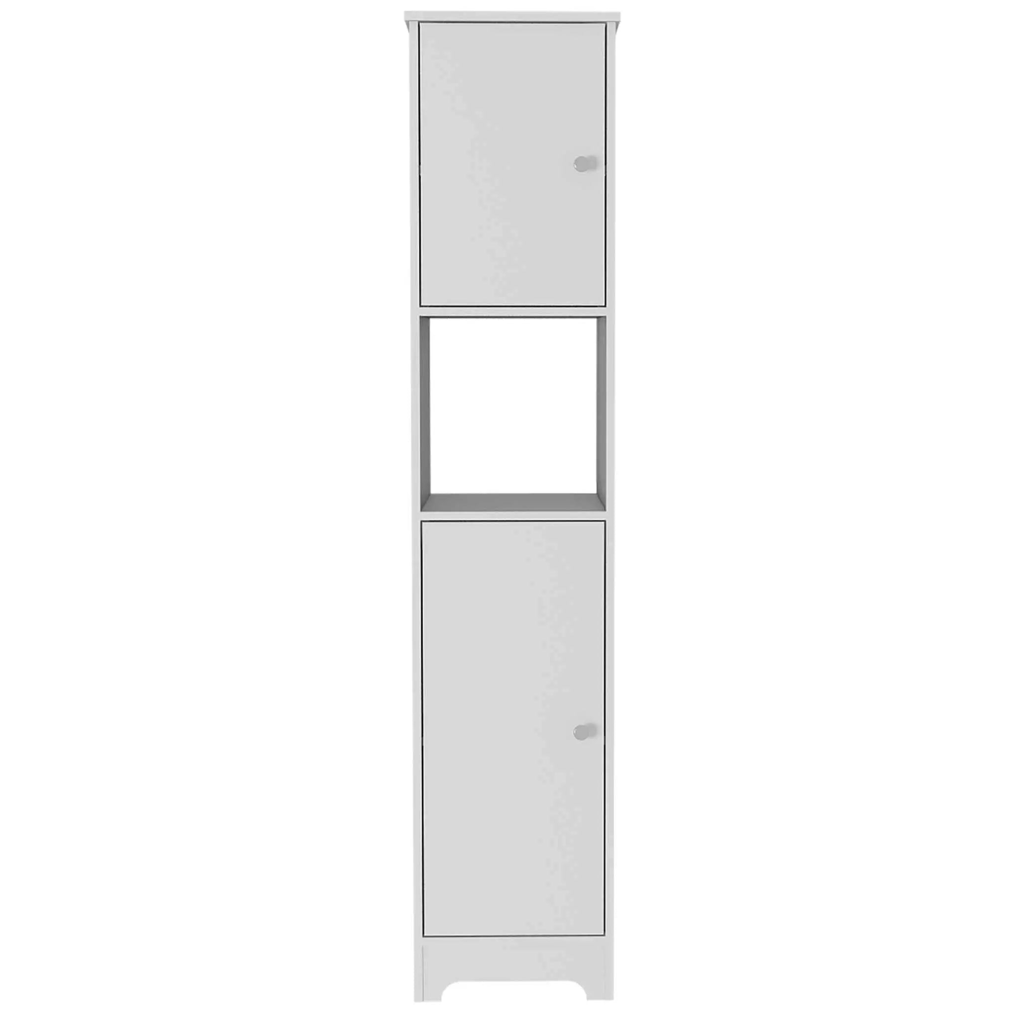 68" White Wood Accent Cabinet With Two Doors Homeroots Organization