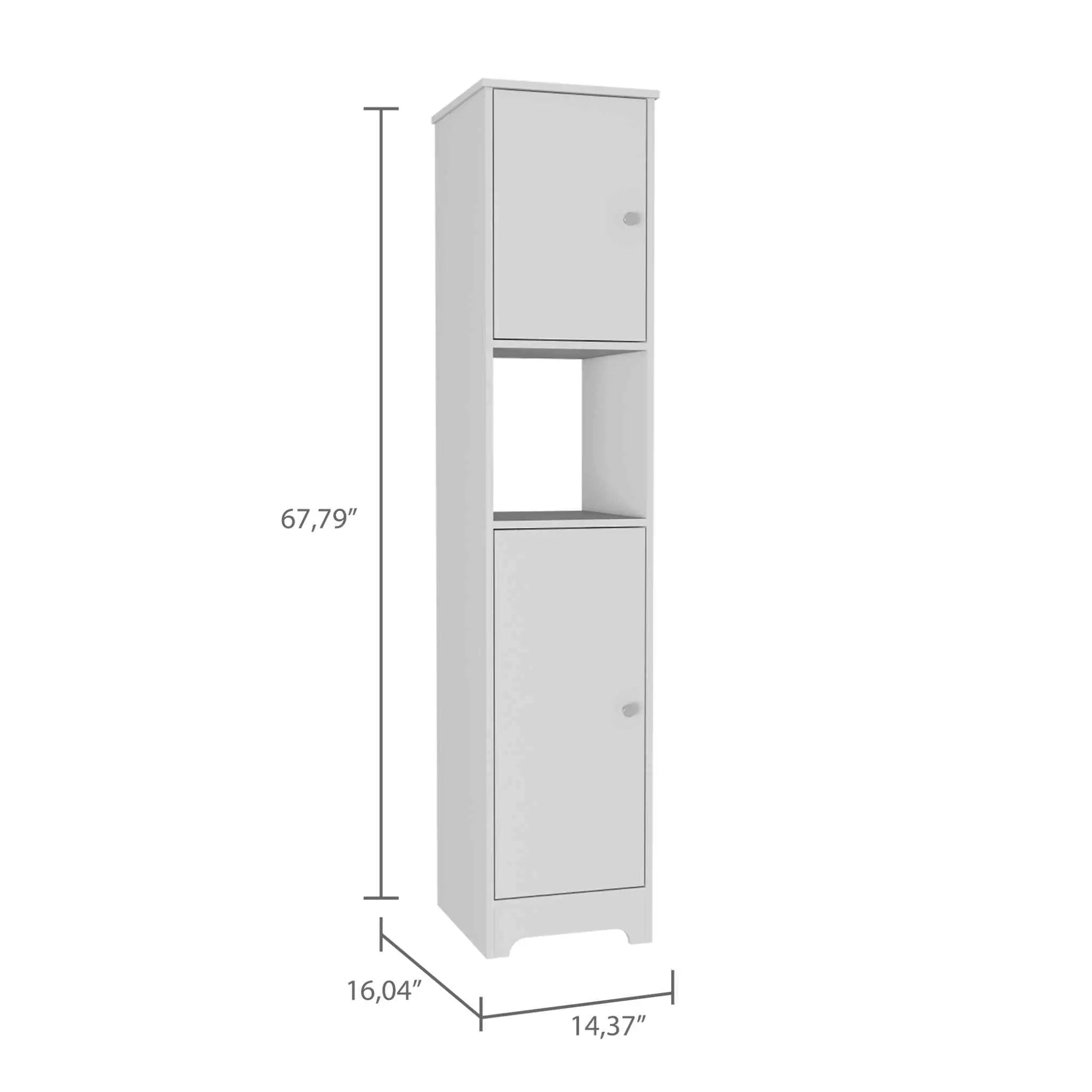 68" White Wood Accent Cabinet With Two Doors Homeroots Organization