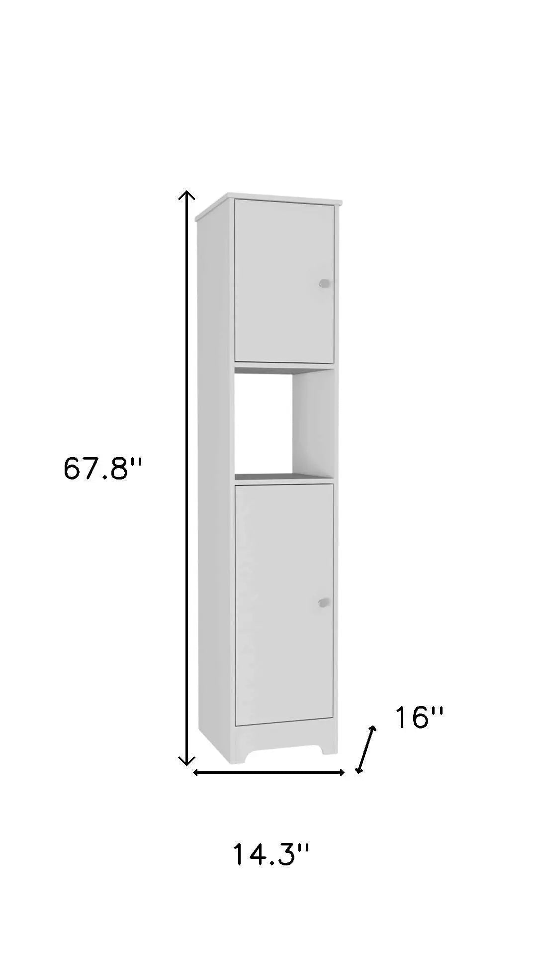 68" White Wood Accent Cabinet With Two Doors Homeroots Organization