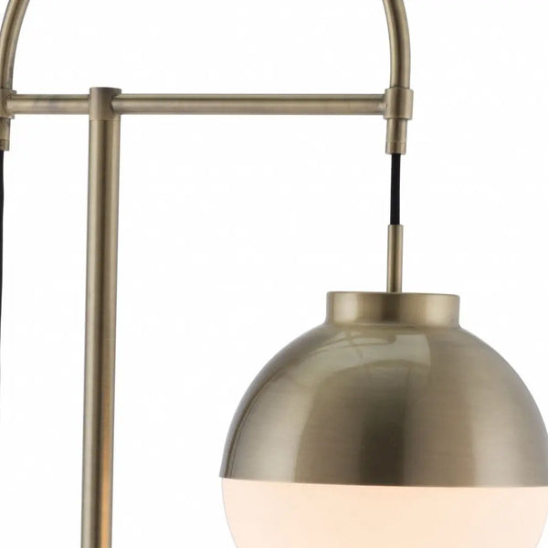 69" Bronze Steel Floor Lamp With Bronze Steel Globe Shade Homeroots Lighting