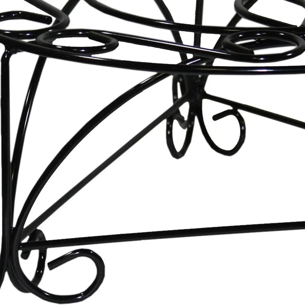 6" Black And Gold Metal Garden Accents Accessories Homeroots Outdoor