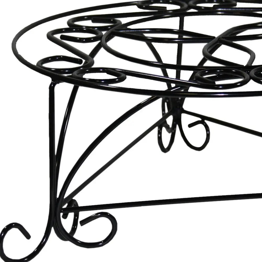 6" Black And Gold Metal Garden Accents Accessories Homeroots Outdoor