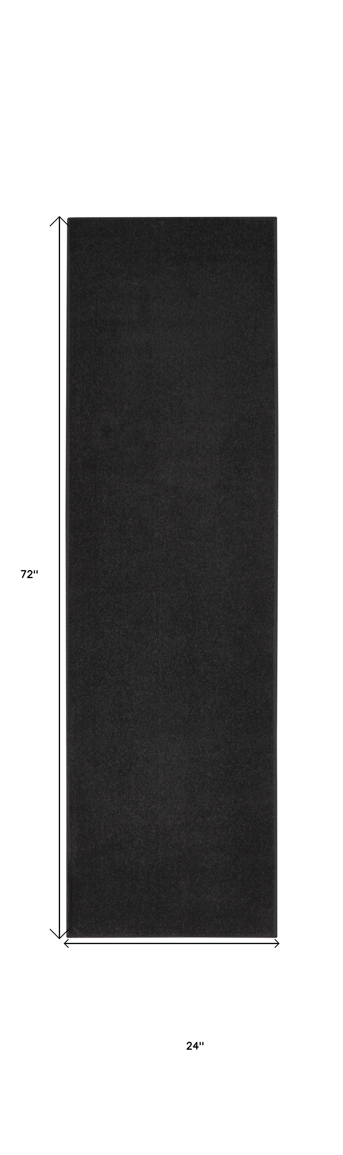 6' Black Indoor Outdoor Runner Rug - GreatEagleInc