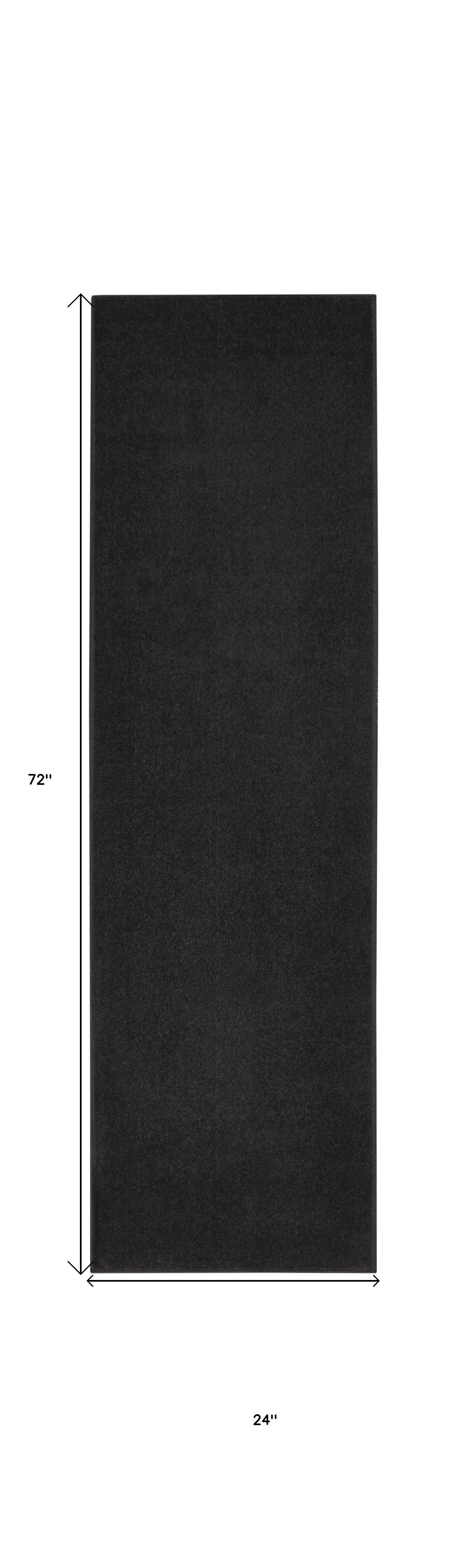 6' Black Indoor Outdoor Runner Rug - GreatEagleInc