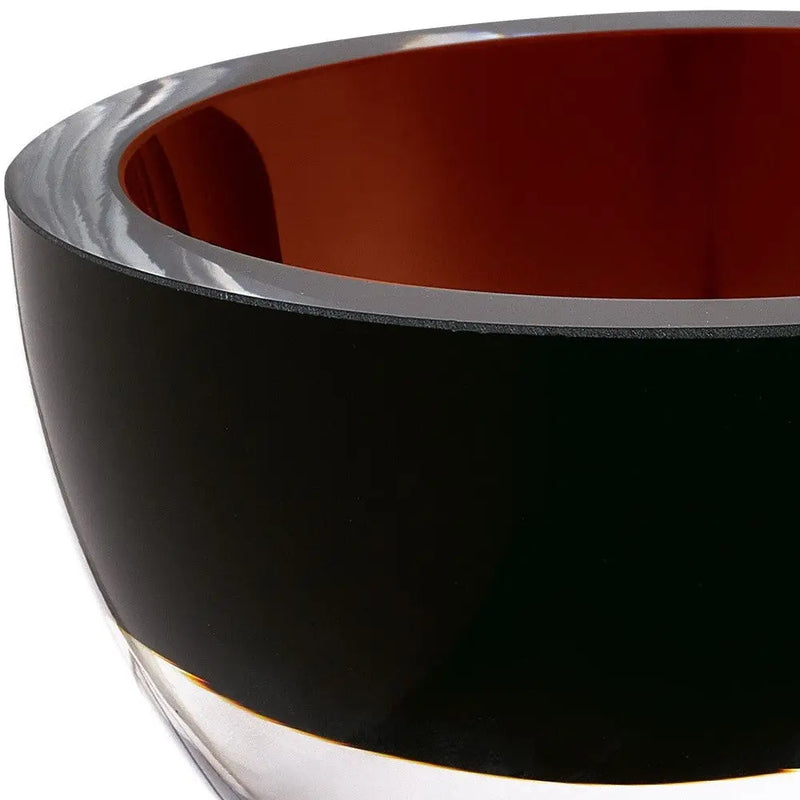 6" Brown Mouth Blown Crystal Thick Walled Bowl Homeroots Kitchen & Dining