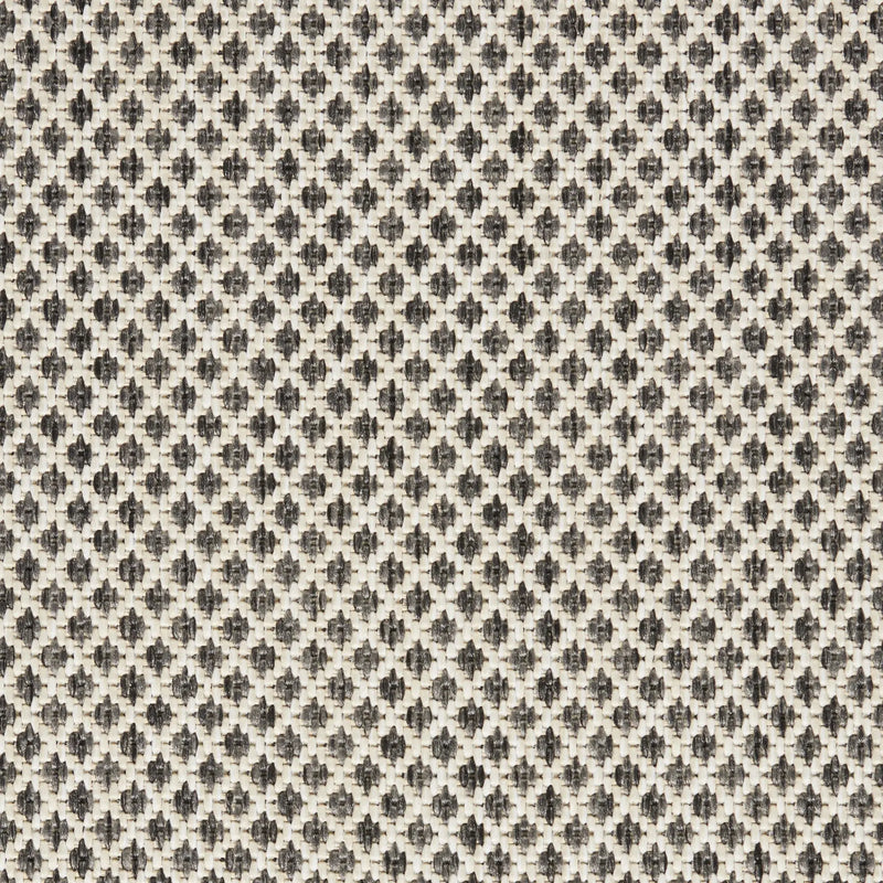 6' Ivory And Charcoal Square Geometric Indoor Outdoor Area Rug Homeroots Outdoor