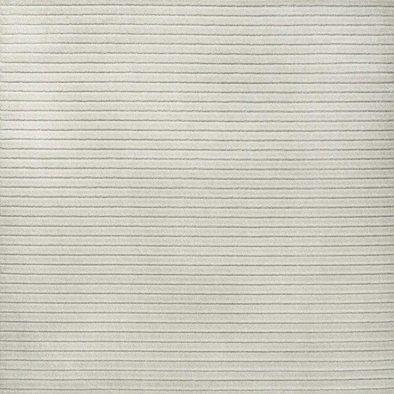 6' Ivory And Cream Square Striped Indoor Outdoor Area Rug Homeroots Outdoor