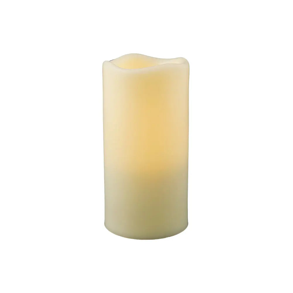 6" Ivory Flameless Indoor Outdoor Pillar Candle GreatEagleInc