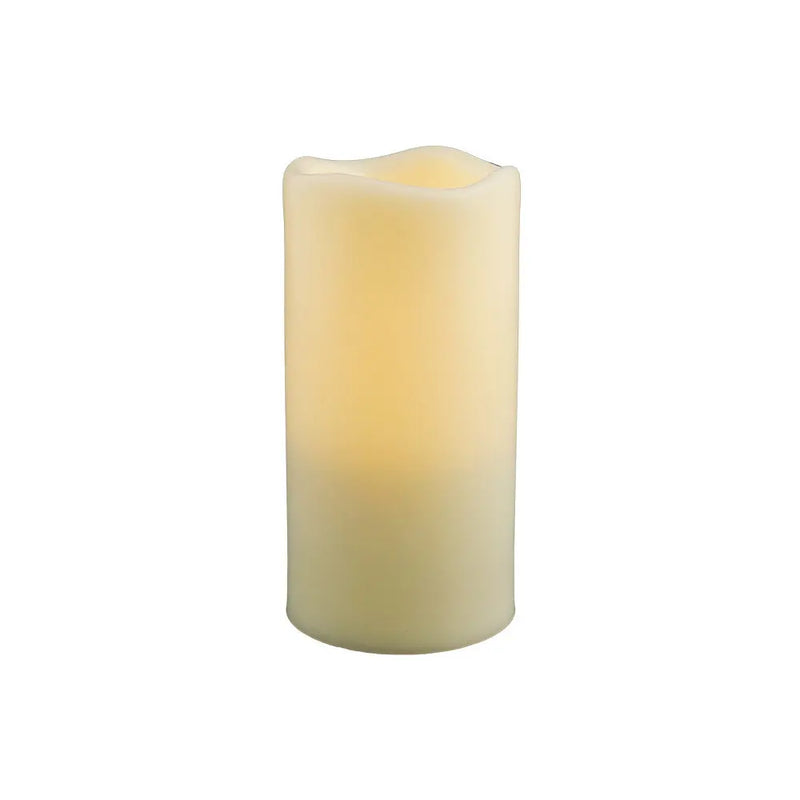 6" Ivory Flameless Indoor Outdoor Pillar Candle GreatEagleInc