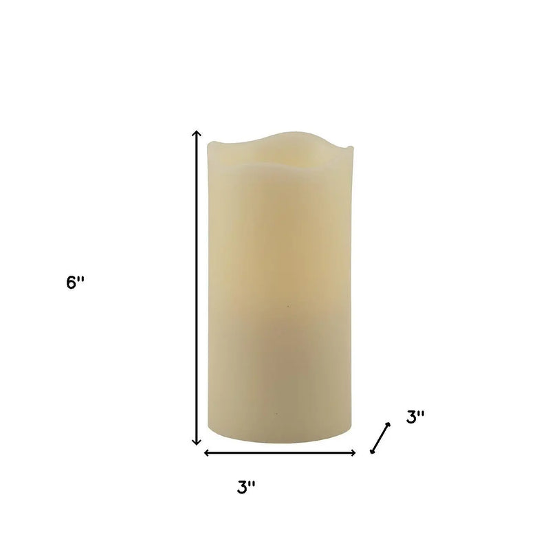 6" Ivory Flameless Pillar Candle GreatEagleInc