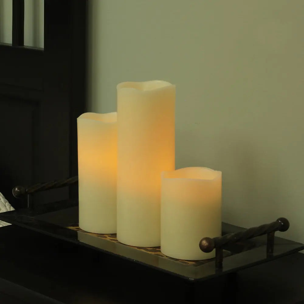 6" Ivory Flameless Pillar Candle GreatEagleInc