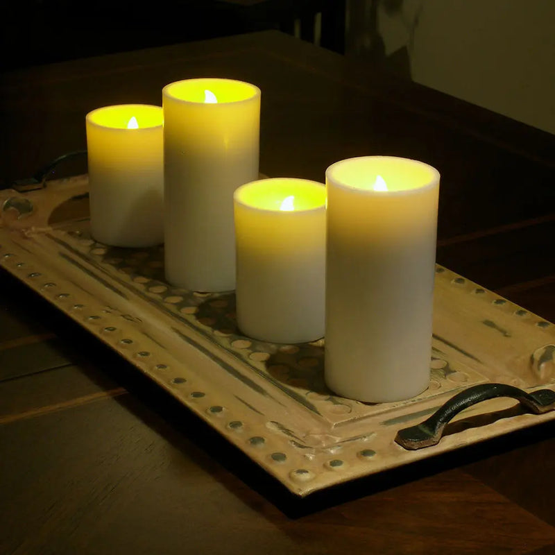 6" Ivory Flameless Pillar Candle GreatEagleInc