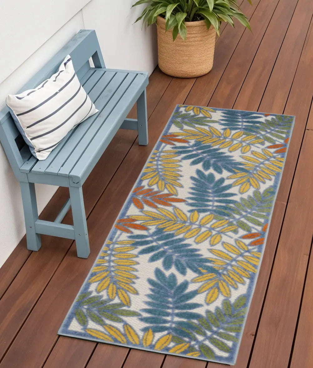 6' Ivory Indoor Outdoor Runner Rug Homeroots Outdoor