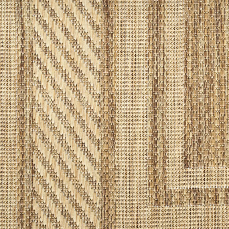 6' Natural Geometric Indoor Outdoor Runner Rug Homeroots Outdoor