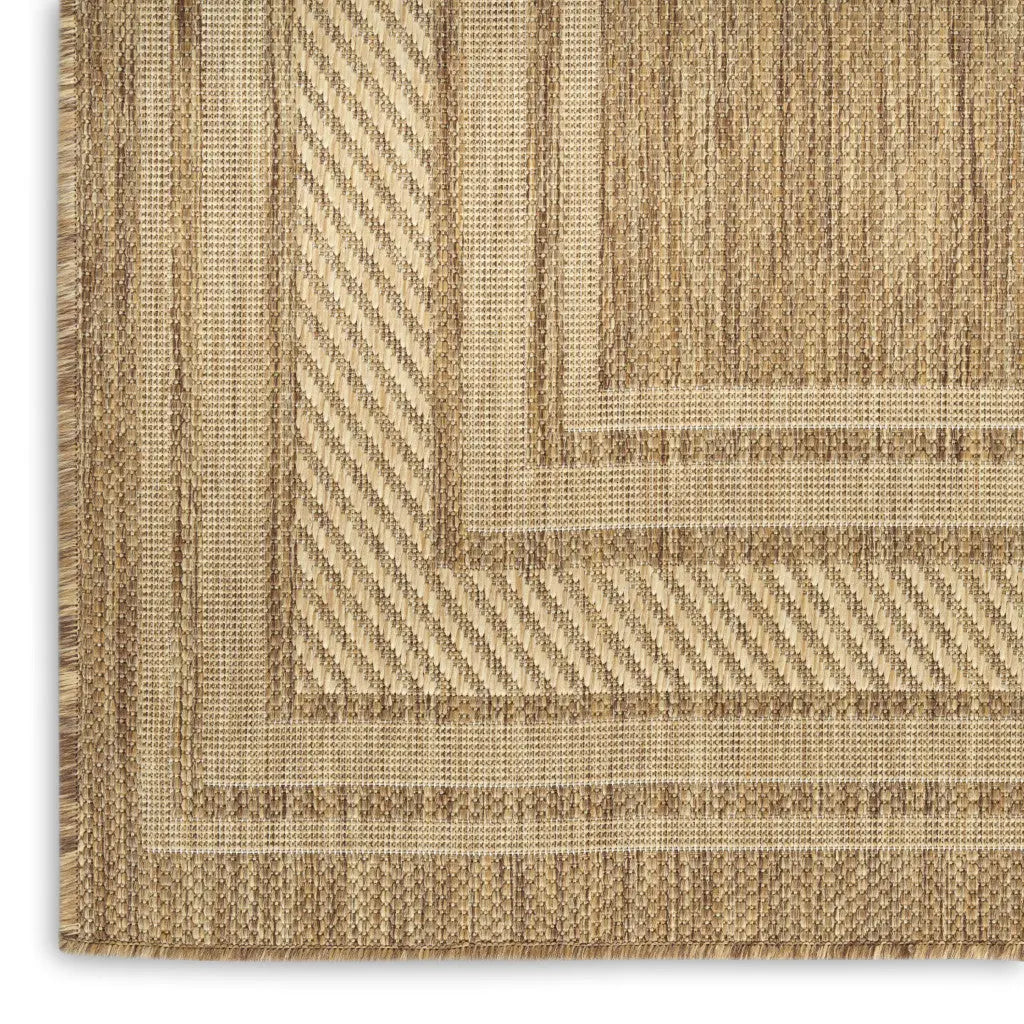 6' Natural Geometric Indoor Outdoor Runner Rug Homeroots Outdoor