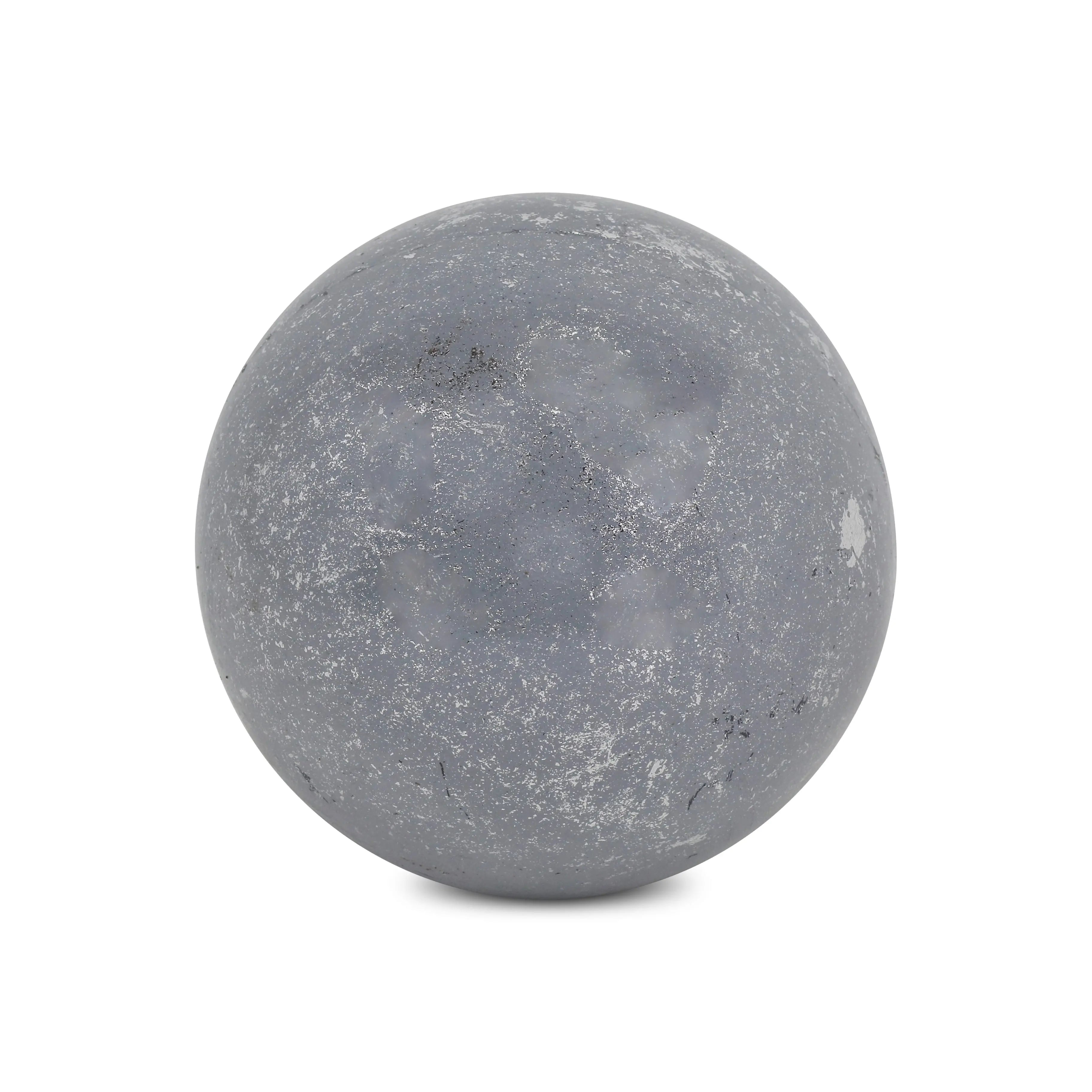 6" Silver Paper Mache Hand Painted Orb Decorative Orb GreatEagleInc