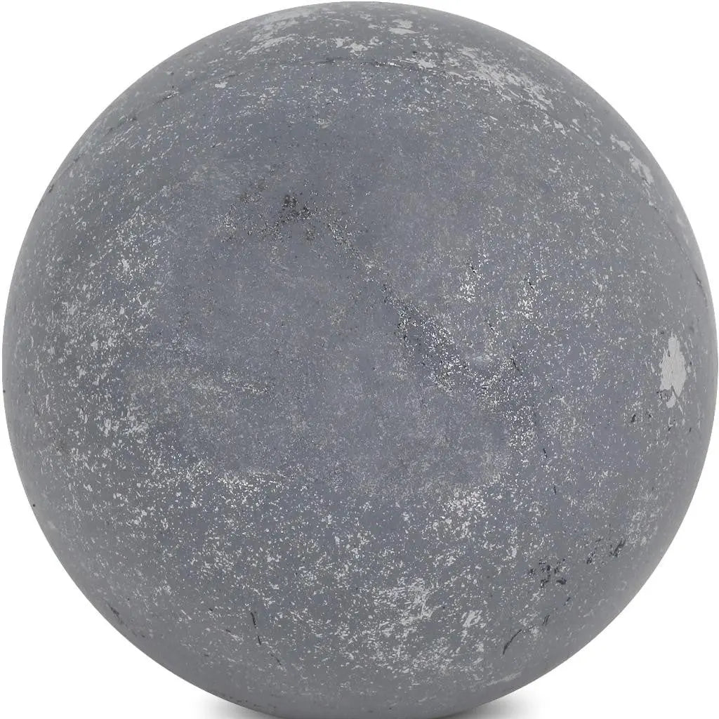 6" Silver Paper Mache Hand Painted Orb Decorative Orb GreatEagleInc