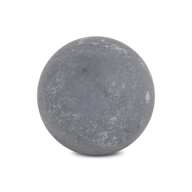 6" Silver Paper Mache Hand Painted Orb Decorative Orb GreatEagleInc