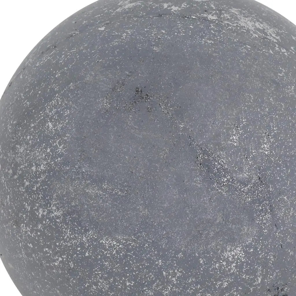 6" Silver Paper Mache Hand Painted Orb Decorative Orb GreatEagleInc