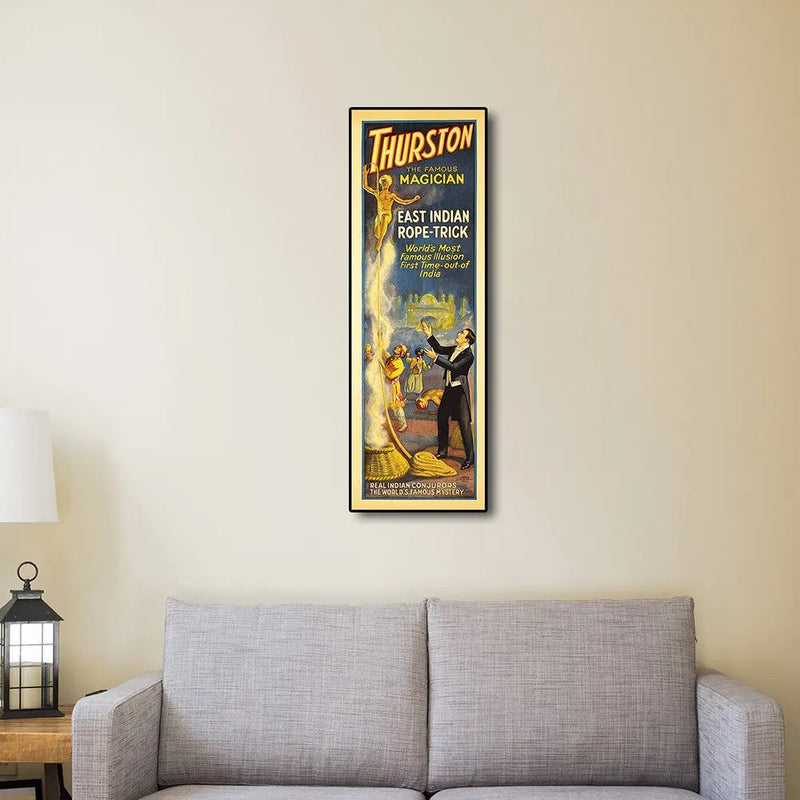 6" X 18" Thurston Rope Trick Vintage Magic Poster Wall Art - GreatEagleInc
