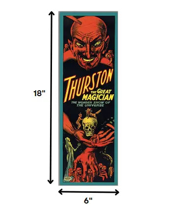 6" X 18" Thurston The Great Wonder Show Vintage Magic Poster Wall Art Homeroots Home Decor