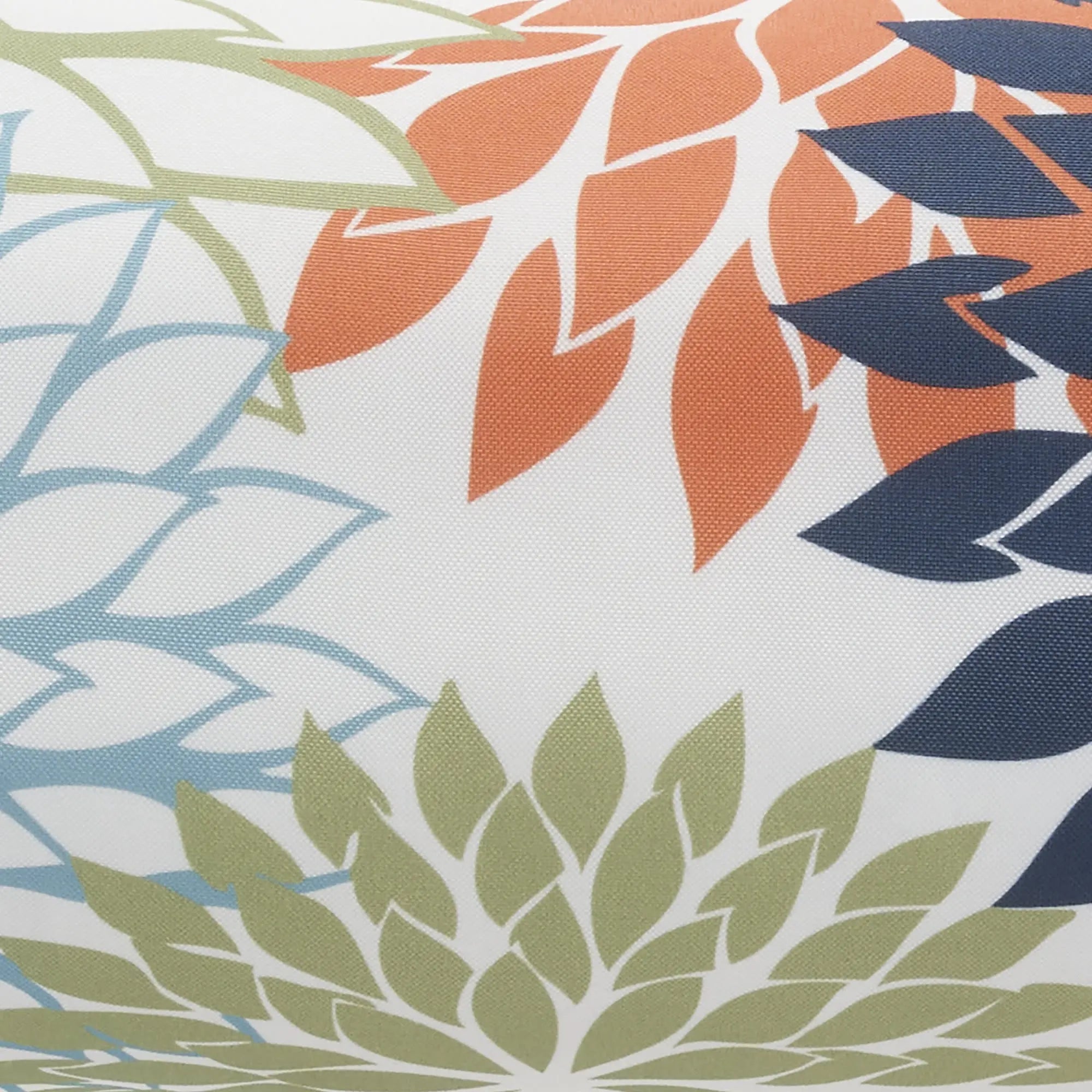 6" X 20" Orange Green and Blue Bolster Floral Indoor Outdoor Throw Pillow Homeroots Outdoor