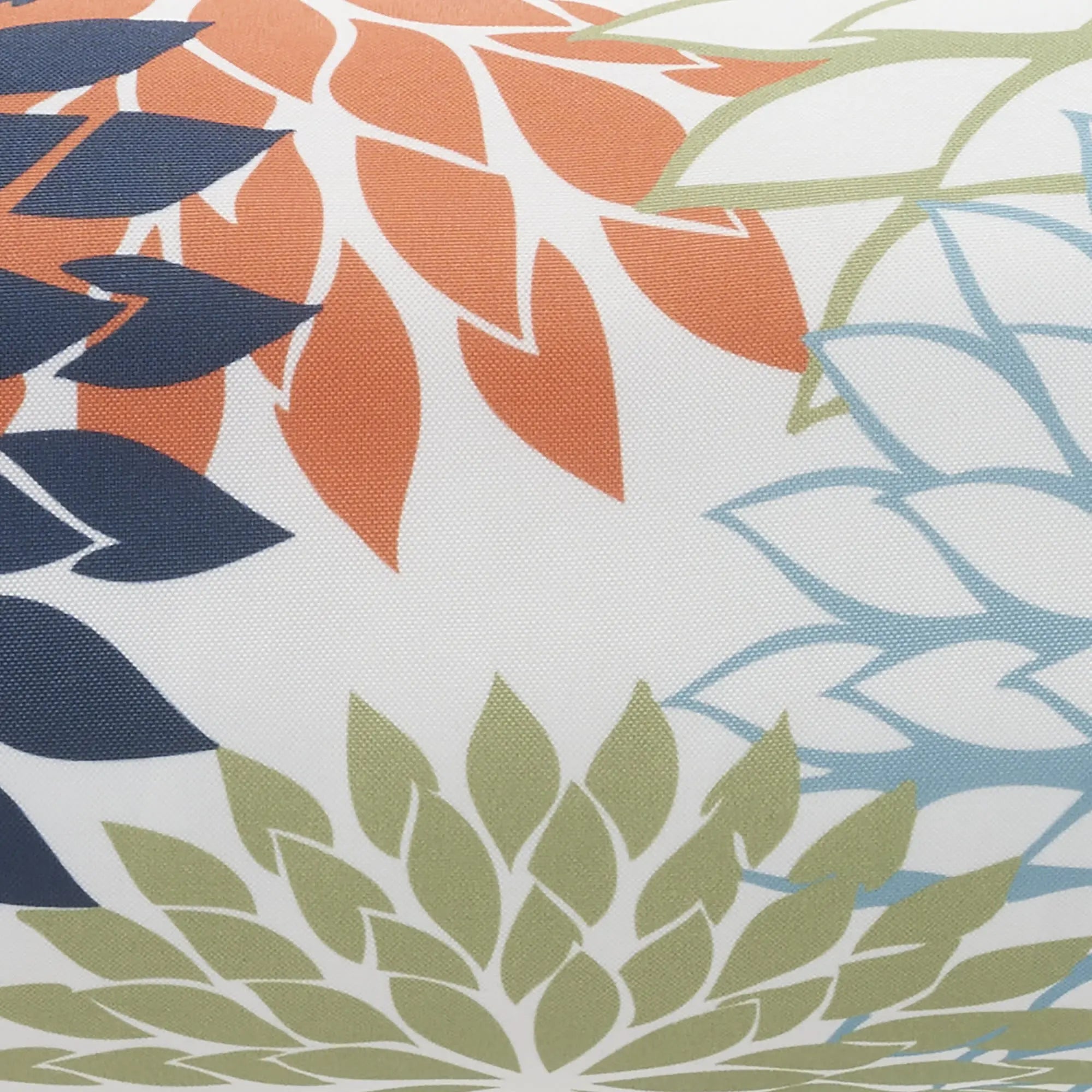 6" X 20" Orange Green and Blue Bolster Floral Indoor Outdoor Throw Pillow Homeroots Outdoor