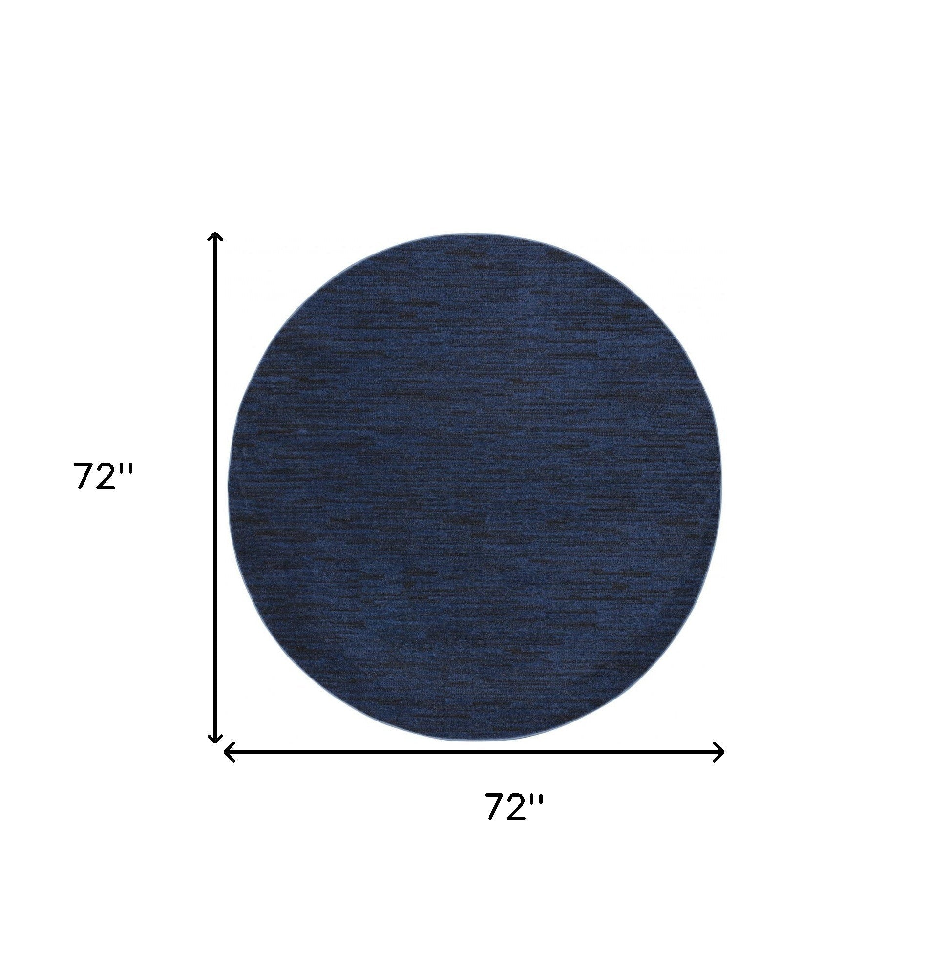 6' X 6' Blue Round Indoor Outdoor Area Rug - GreatEagleInc
