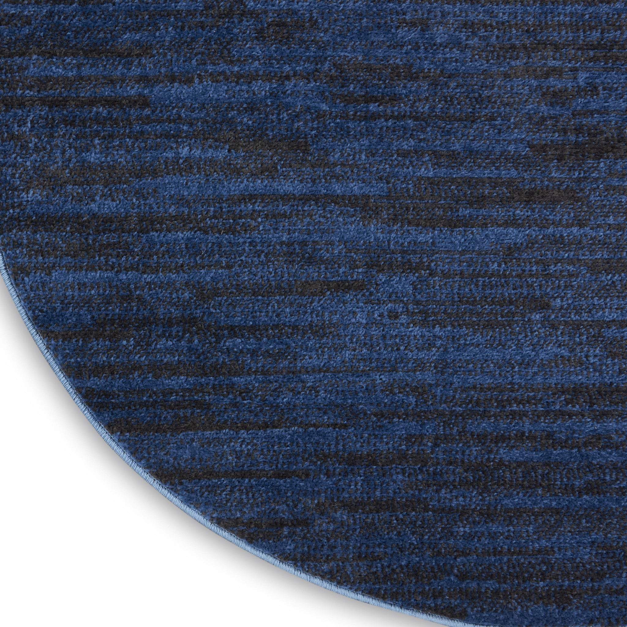 6' X 6' Blue Round Indoor Outdoor Area Rug - GreatEagleInc