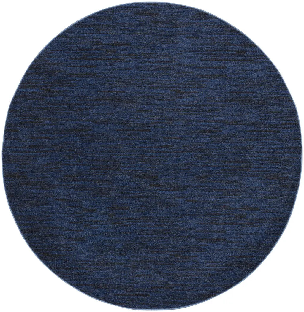 6' X 6' Blue Round Indoor Outdoor Area Rug - GreatEagleInc