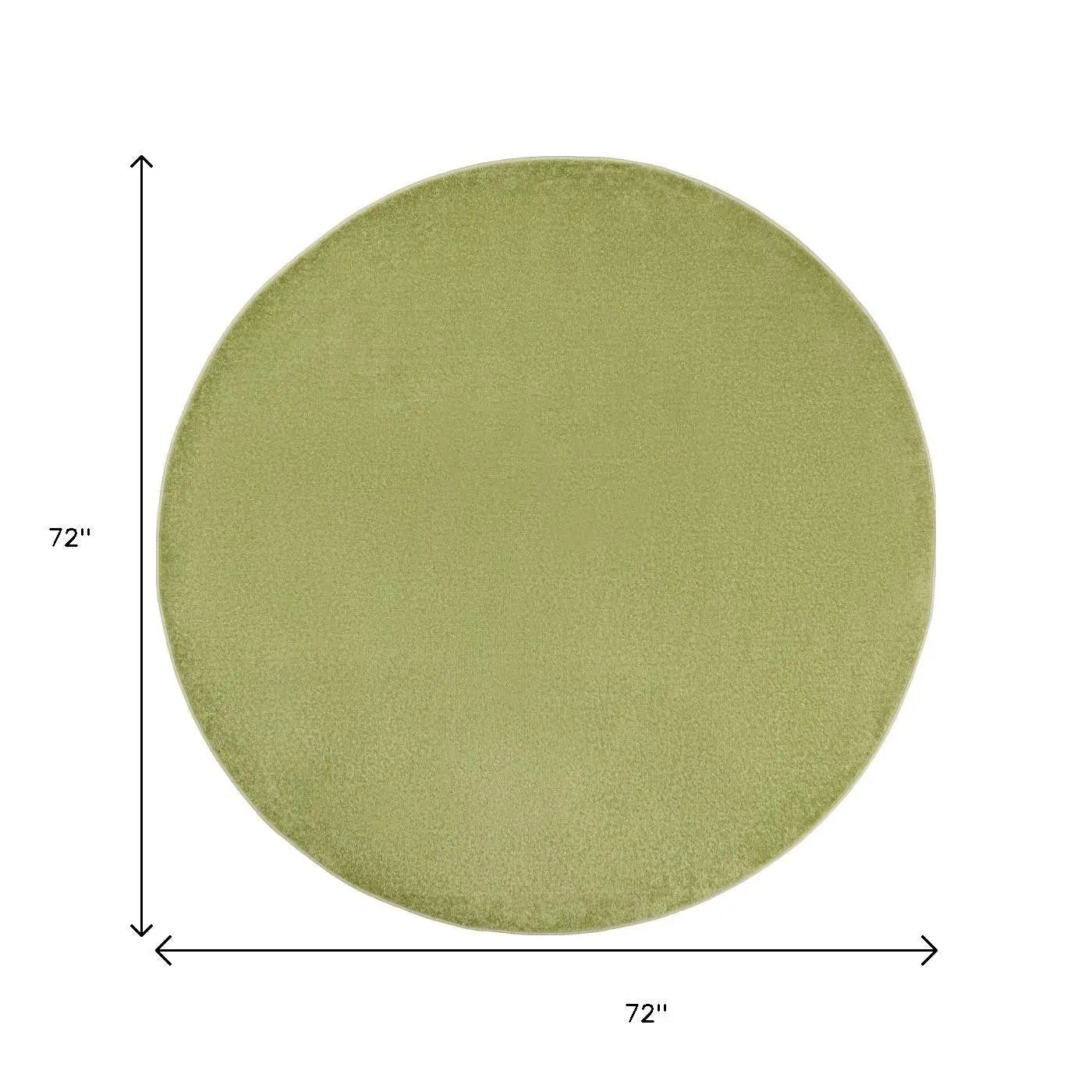 6' X 6' Green Round Indoor Outdoor Area Rug - GreatEagleInc