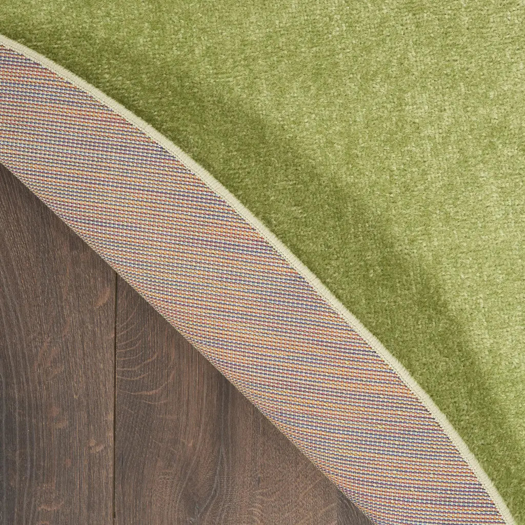 6' X 6' Green Round Indoor Outdoor Area Rug - GreatEagleInc