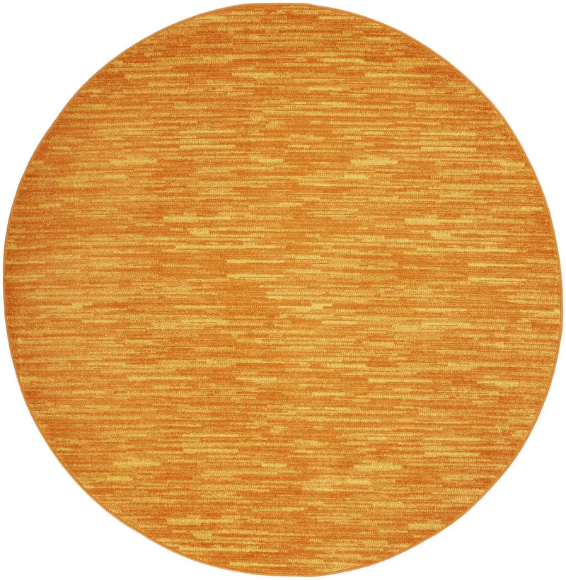 6' X 6' Orange Round Indoor Outdoor Area Rug - GreatEagleInc