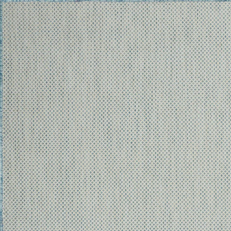 6' X 9' Aqua Geometric Power Loom Area Rug Homeroots Outdoor