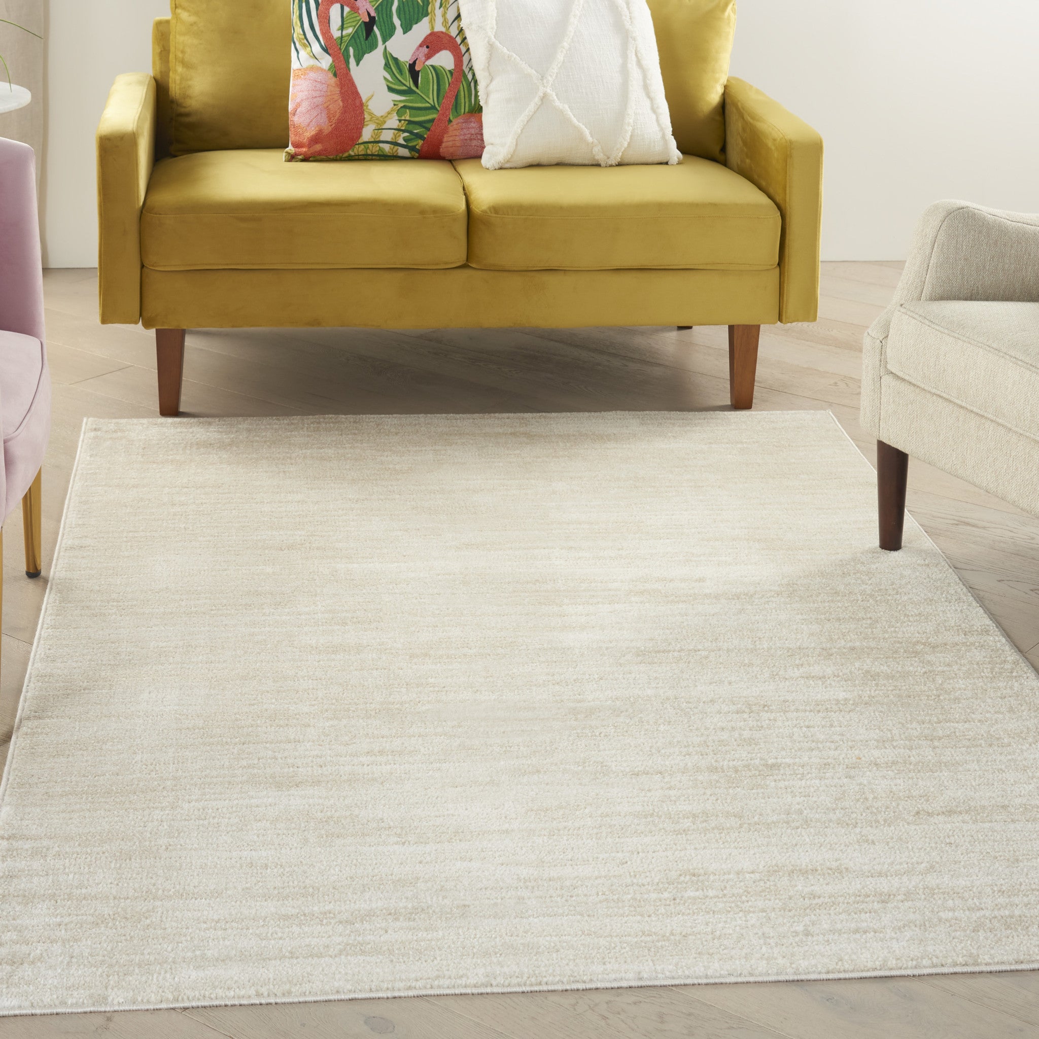 6' X 9' Beige And Ivory Indoor Outdoor Area Rug - GreatEagleInc