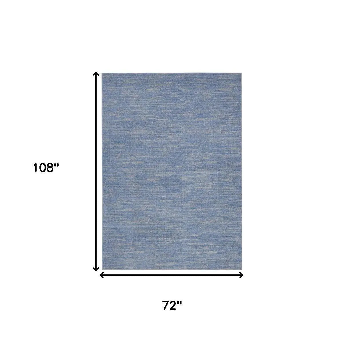 6' X 9' Blue And Gray Indoor Outdoor Area Rug - GreatEagleInc