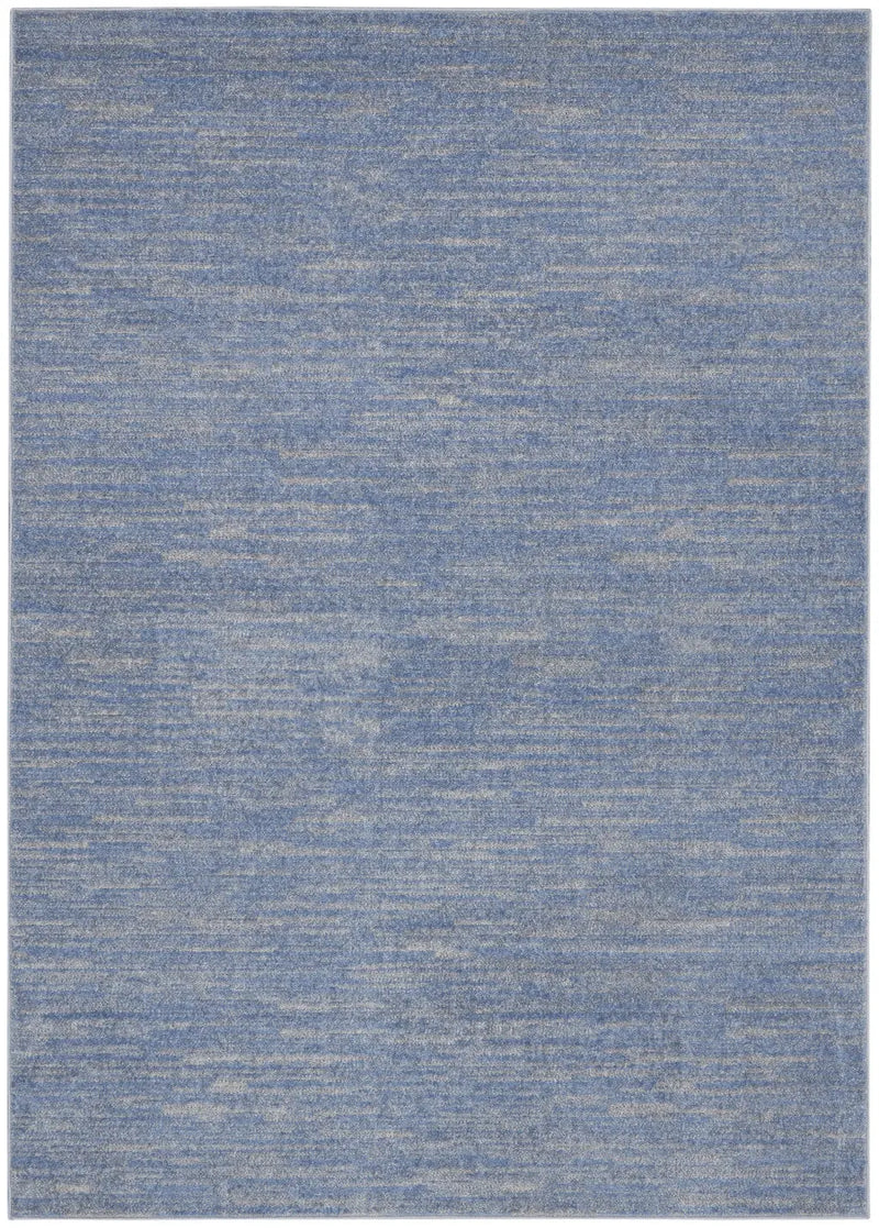 6' X 9' Blue And Gray Indoor Outdoor Area Rug - GreatEagleInc