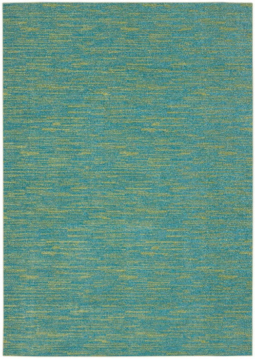 6' X 9' Blue And Green Indoor Outdoor Area Rug - GreatEagleInc