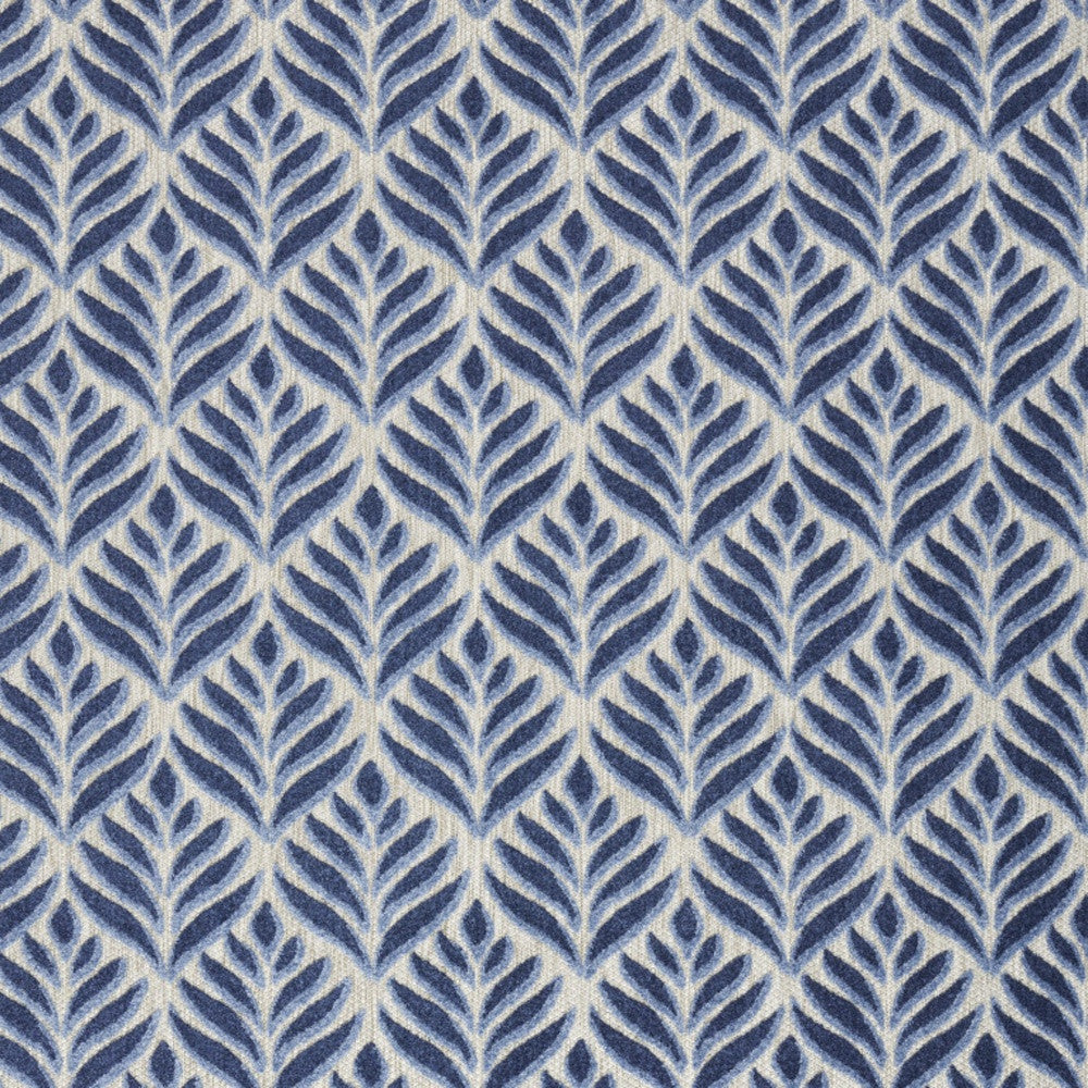 6' X 9' Blue Floral Stain Resistant Non Skid Area Rug Homeroots Outdoor