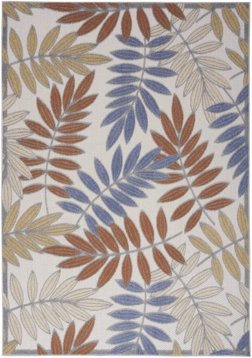 6' X 9' Blue Indoor Outdoor Area Rug Homeroots Outdoor