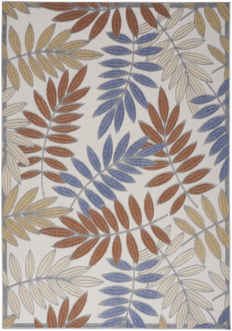 6' X 9' Blue Indoor Outdoor Area Rug Homeroots Outdoor