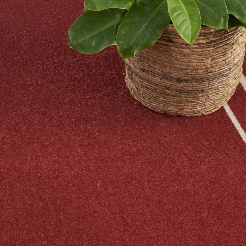 6' X 9' Brick Red And Ivory Indoor Outdoor Area Rug Homeroots Outdoor