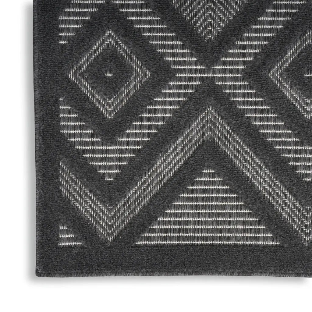 6' X 9' Charcoal Indoor Outdoor Area Rug - GreatEagleInc