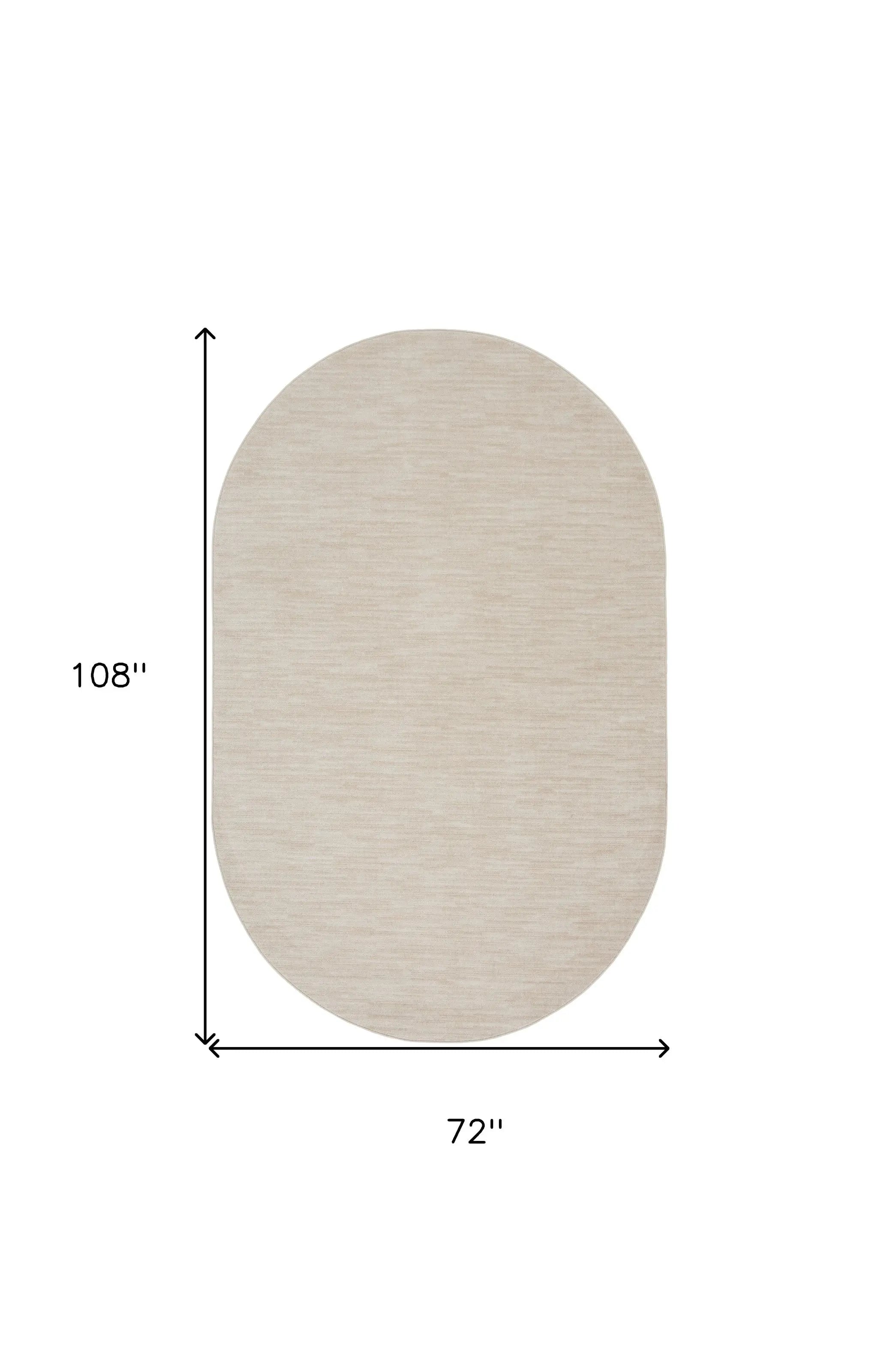 6' X 9' Cream Indoor Outdoor Area Rug Homeroots Outdoor