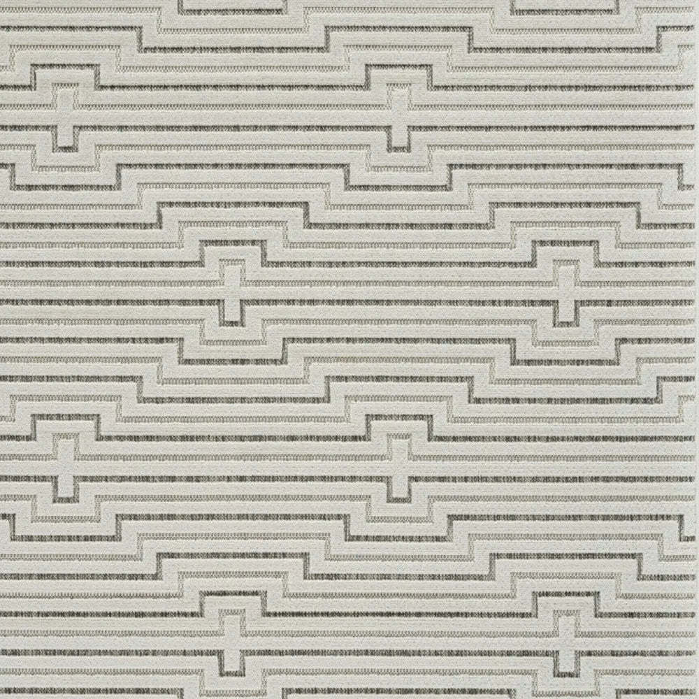 6' X 9' Cream and Beige Geometric Distressed Indoor Outdoor Area Rug Homeroots Outdoor