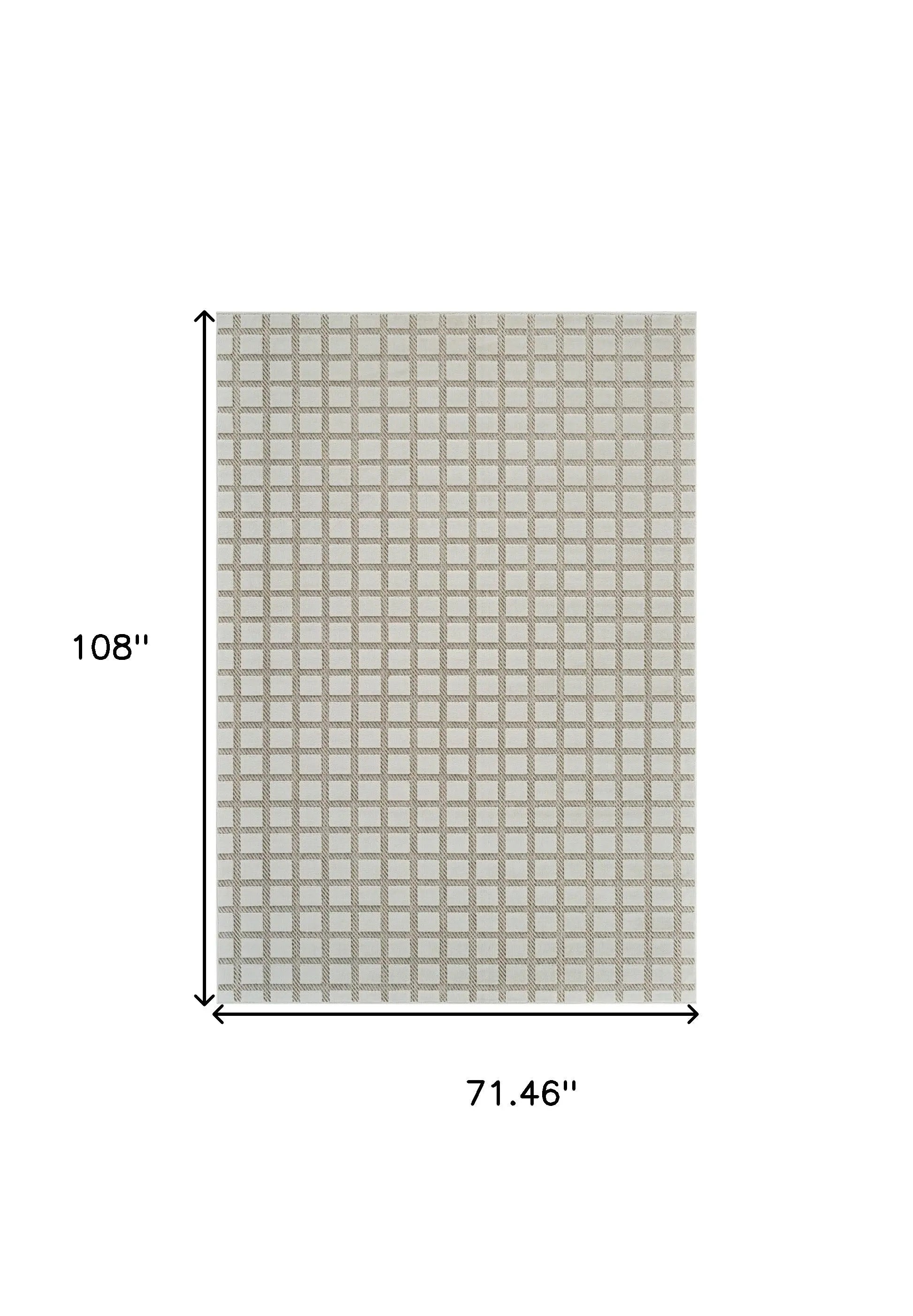 6' X 9' Cream and Beige Geometric Distressed Indoor Outdoor Area Rug Homeroots Outdoor