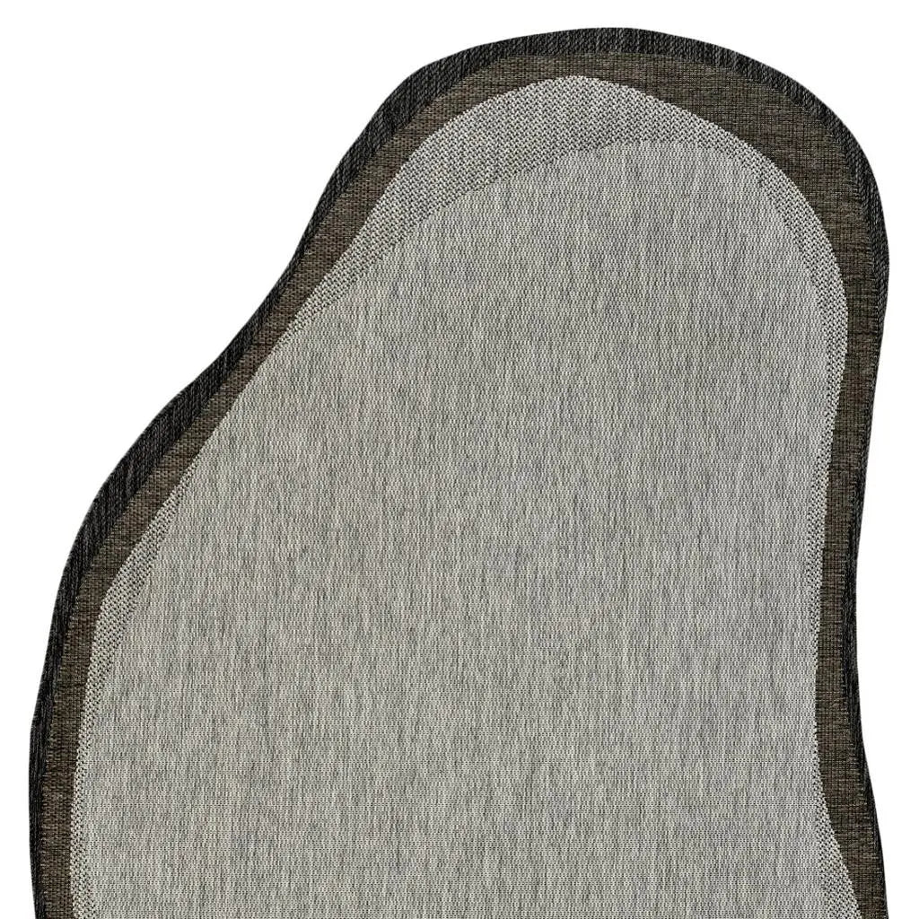 6' X 9' Gray And Black Abstract Indoor Outdoor Area Rug Homeroots Outdoor